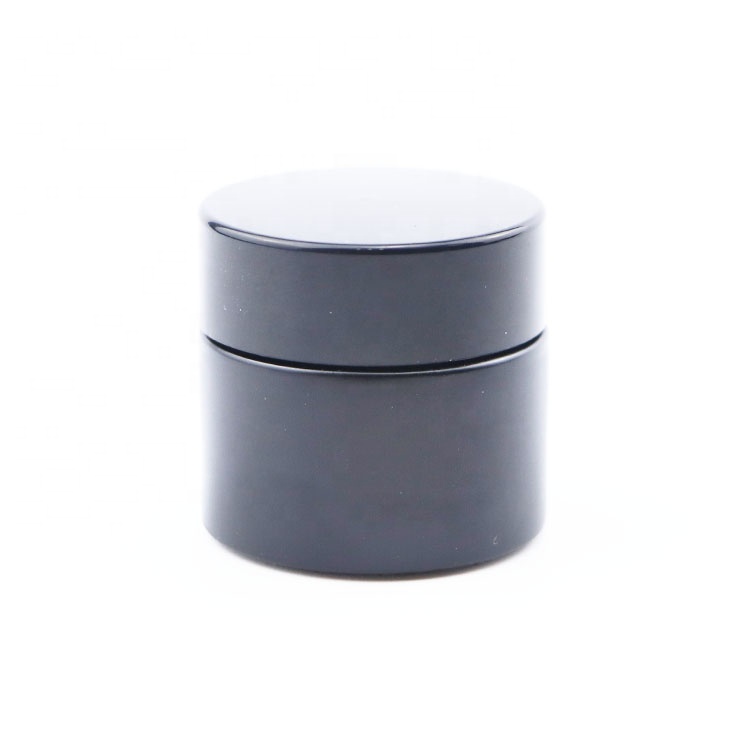 5g 10g 15g 20g 30g 50g 100g black glass jars matte black glass container