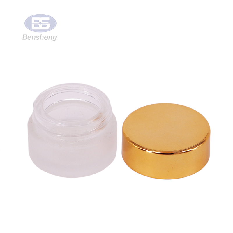 5g 10g 15g 20g 30g 50g 100g blue frosted clear cream glass jar for glass cosmetic jar with black gold silver cap