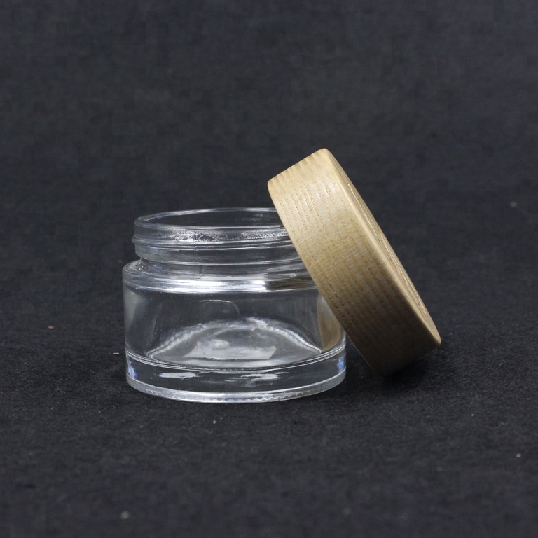 5g 10g 15g 20g 30g 50g 100g clear/amber Glass Jar Straight Sided with Plastic Lined Cap