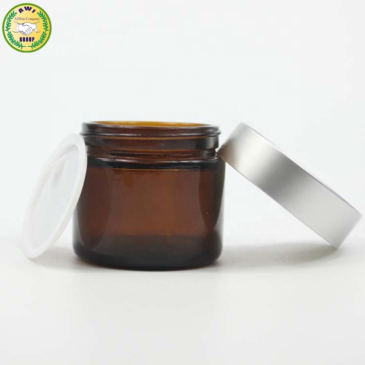 5g 10g 15g 20g 30g 50g 100g clear/amber Glass Jar Straight Sided with Plastic Lined Cap