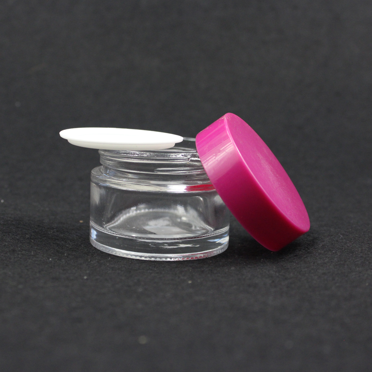 5g 10g 15g 20g 30g 50g 100g clear/amber Glass Jar Straight Sided with Plastic Lined Cap