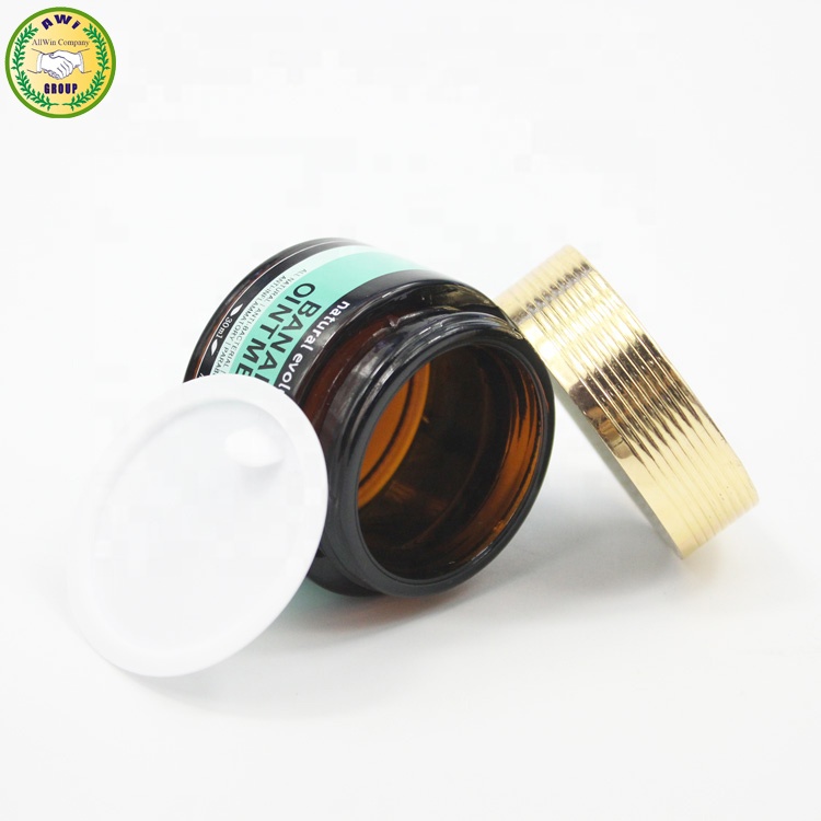 5g 10g 15g 20g 30g 50g 100g clear/amber Glass Jar Straight Sided with Plastic Lined Cap