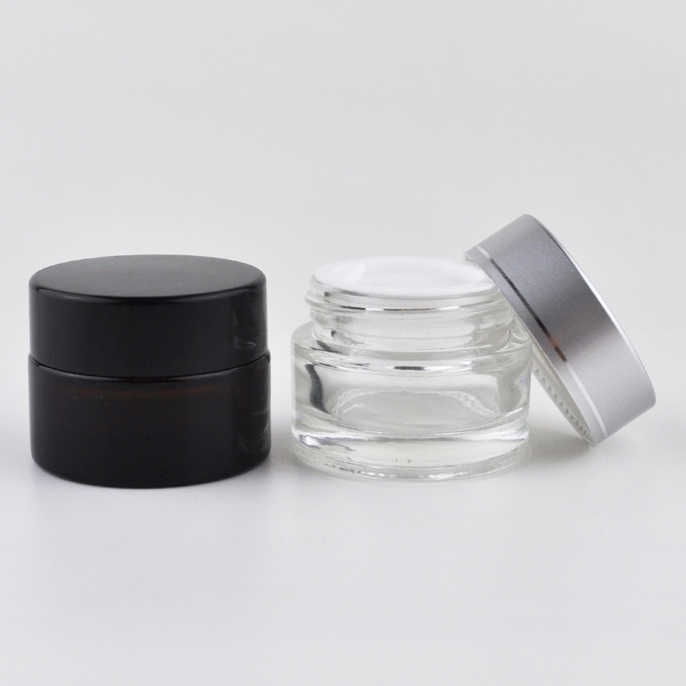 5g 10g 15g 20g 30g 50g 100g clear frosted amber cream glass jar for glass cosmetic jar