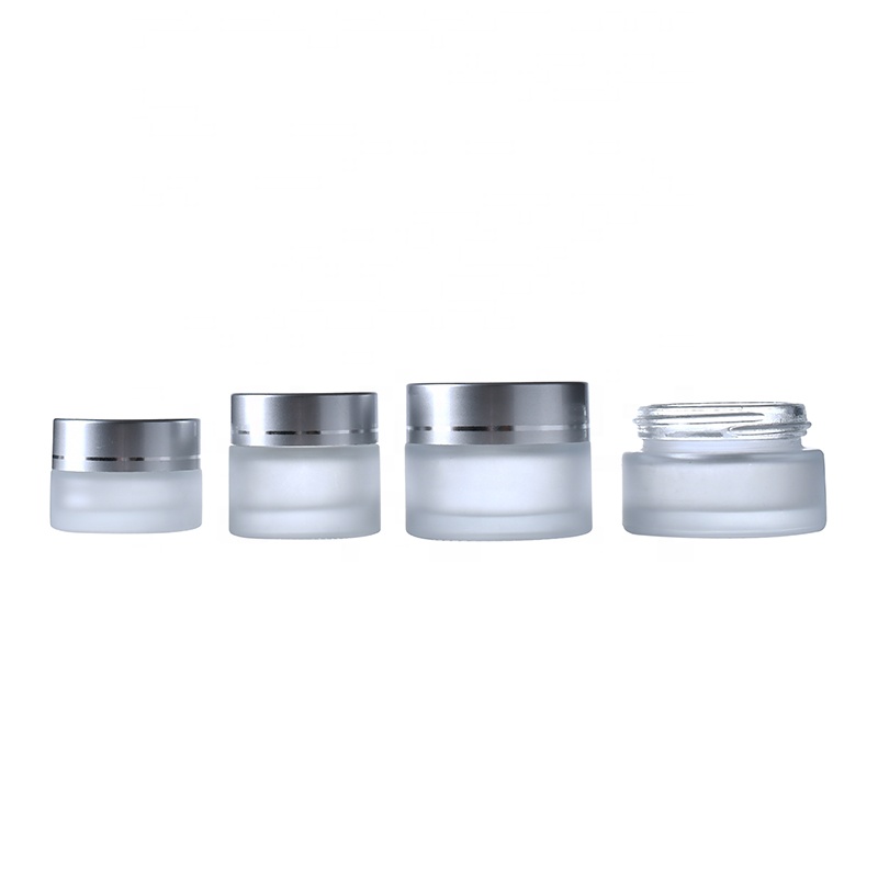 5g 10g 15g 20g 30g 50g 100g clear glass jar Cosmetic Cream Jars cream jar with gold color lid