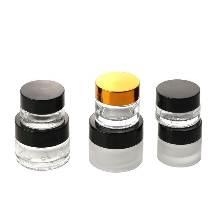 5g 10g 15g 20g 30g 50g 100g cosmetic cream skin care  clear cream glass jar with lid white color