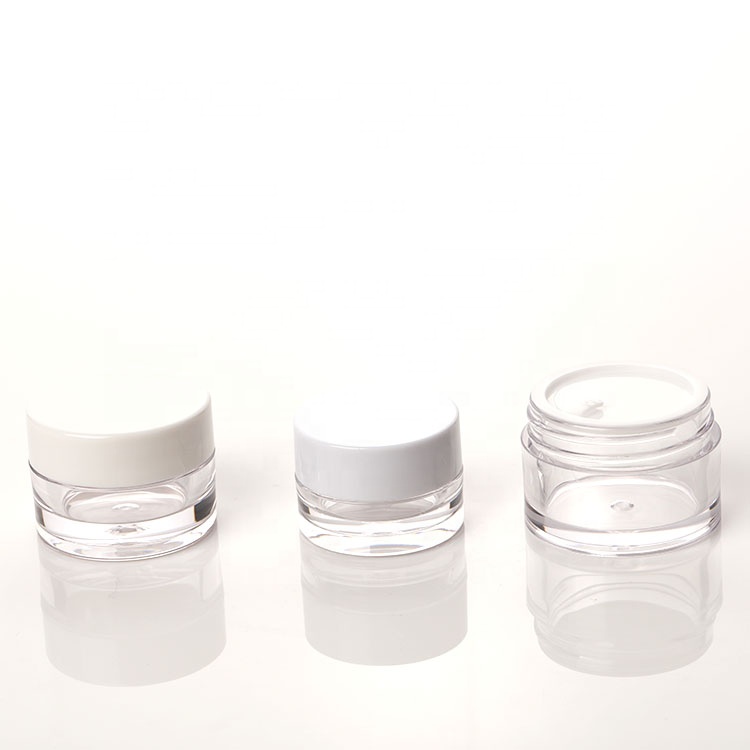 5g 10g 15g 20g 30g 50g 100g cosmetic cream skin care clear cream glass jar with lid white color