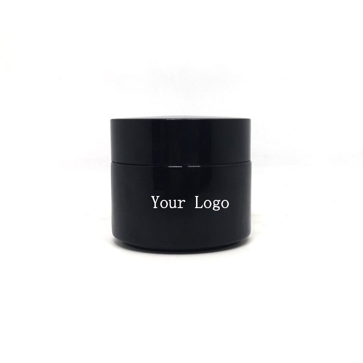 5g 10g 15g 20g 30g 50g 100g custom black cosmetics jars glass with logo printing