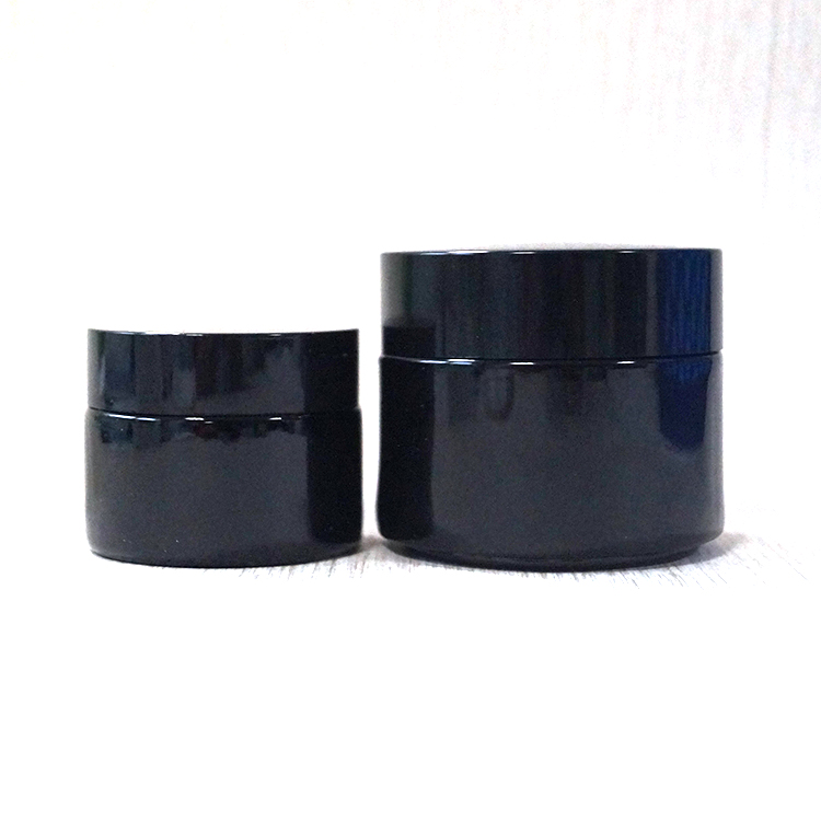5g 10g 15g 20g 30g 50g 100g custom black cosmetics jars glass with logo printing