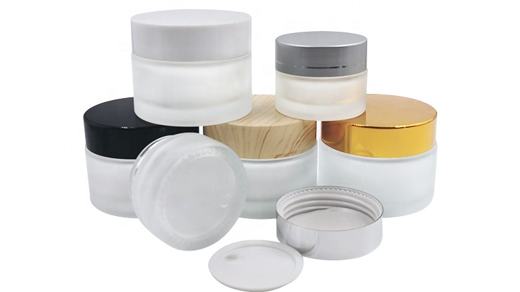 5g 10g 15g 20g 30g 50g 100g empty face cream containers skin care luxury frost cosmetic glass jar with costmizable