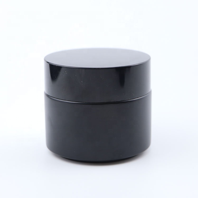 5g 10g 15g 20g 30g 50g 100g empty glass cream container 100ml frosted black glass jars