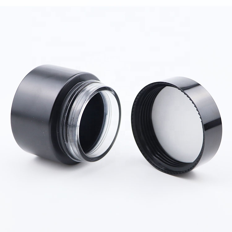 5g 10g 15g 20g 30g 50g 100g empty glass cream container 100ml frosted black glass jars