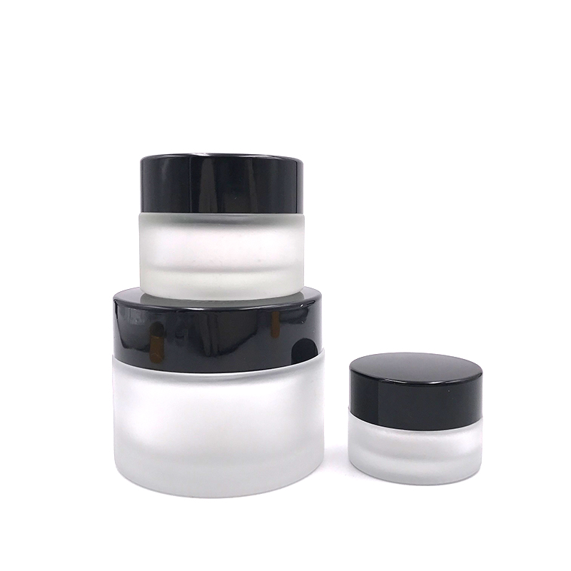 5g 10g 15g 20g 30g 50g 100g frosted clear transparent glass body cosmetics eye cream jar with logo silk-screen