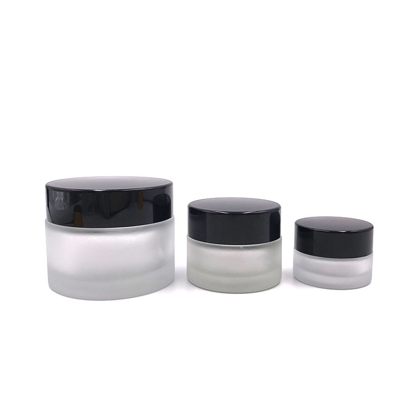 5g 10g 15g 20g 30g 50g 100g frosted clear transparent glass body cosmetics eye cream jar with logo silk-screen