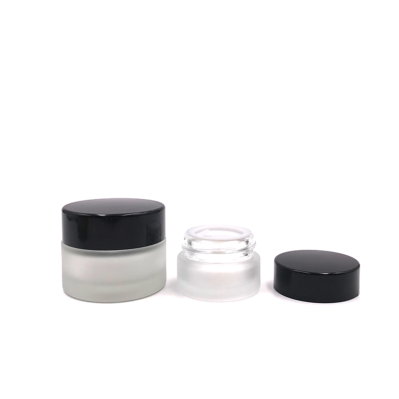 5g 10g 15g 20g 30g 50g 100g frosted clear transparent glass body cosmetics eye cream jar with logo silk-screen