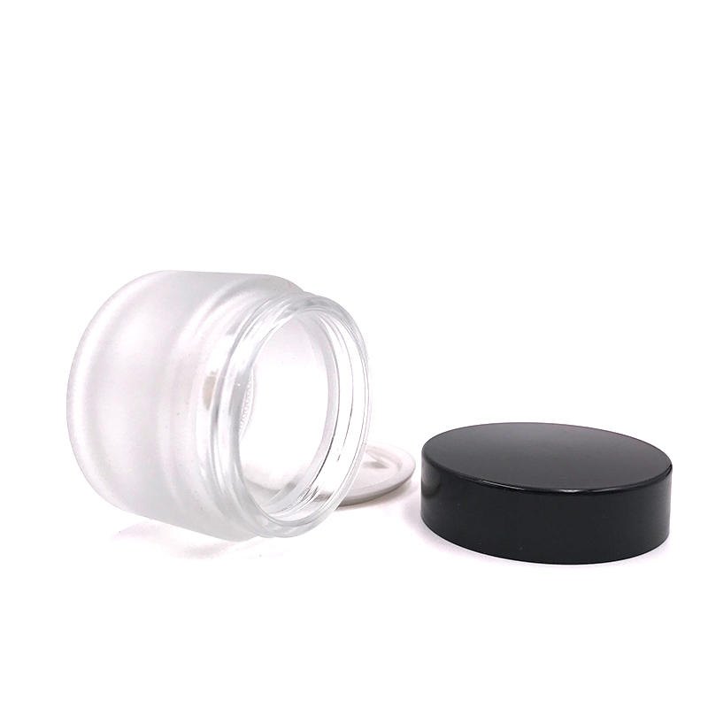 5g 10g 15g 20g 30g 50g 100g frosted clear transparent glass body cosmetics eye cream jar with logo silk-screen