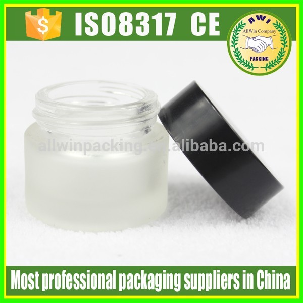 5g 10g 15g 20g 30g 50g 100g glass jar with black lid