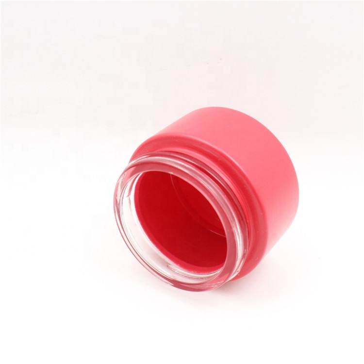 5g 10g 15g 20g 30g 50g 100g red matte frosted black coloured round pots glass cosmetic cream jar