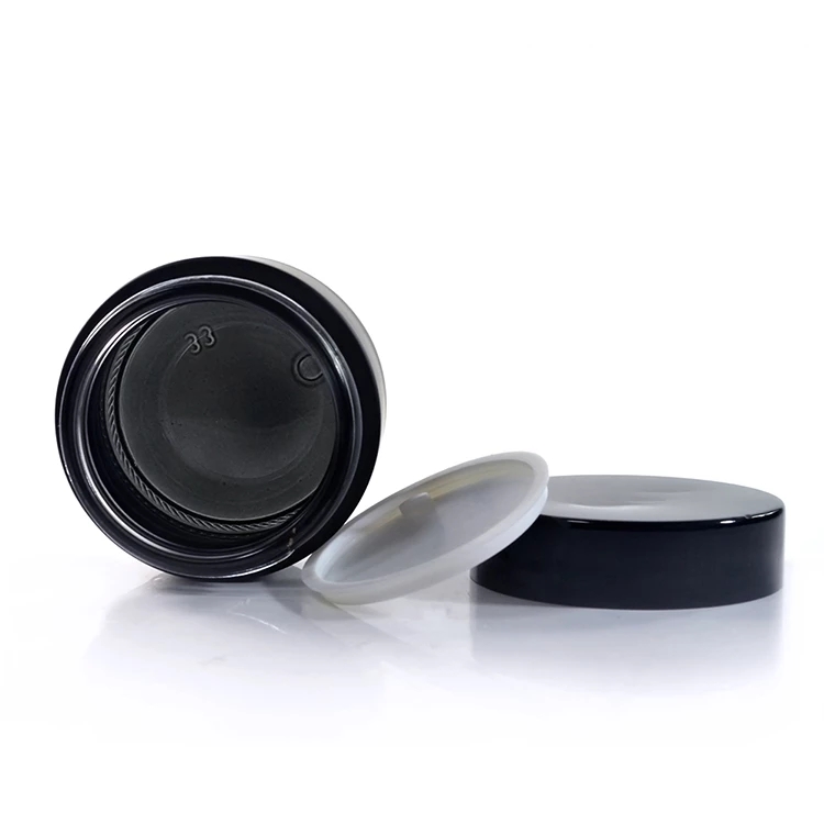 5g 10g 15g 20g 30g 50g 100g round matte black uv skincare glass cosmetic jars for cream