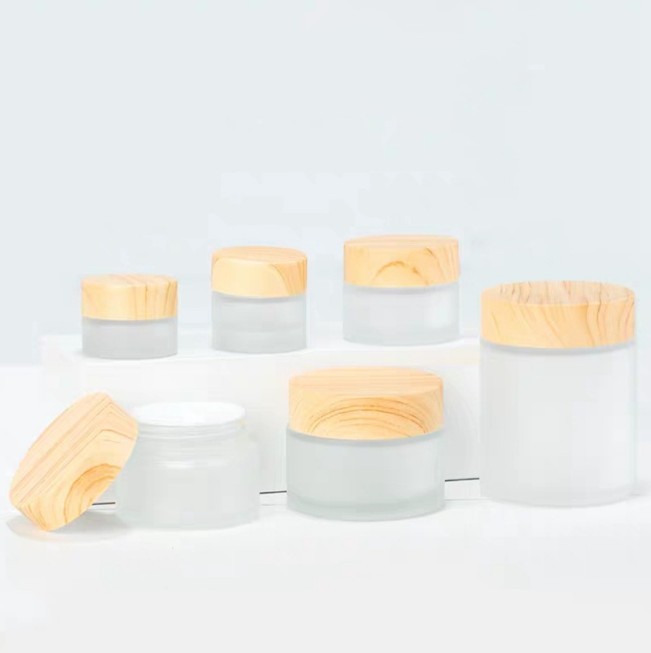 5g 10g 15g 20g 30g 50g 100gCosmetic Jar Bamboo with 50G Glass Cream Jar