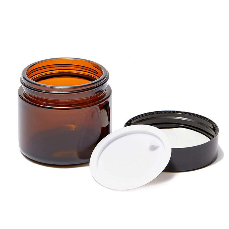 5g 10g 15g 20g 30g 50g 60g 100g 120g 240g Cosmetics Containers Empty Body Cream Jar Amber Glass Jar with Lid