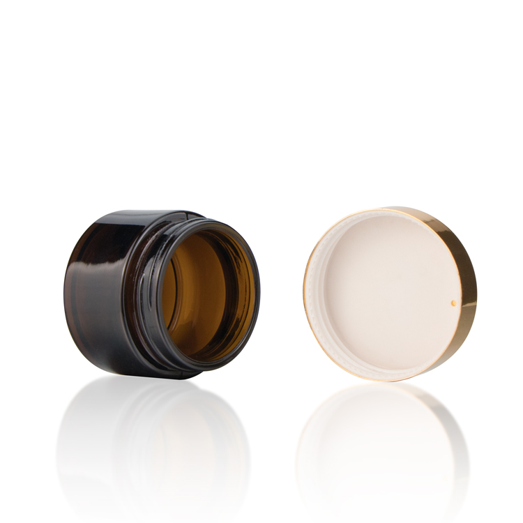 5g 10g 15g 20g 30g 50g 60g 100g 120g Cosmetic Amber Clear Blue Green Black Glass Cream Jar with Aluminum Screw Cap