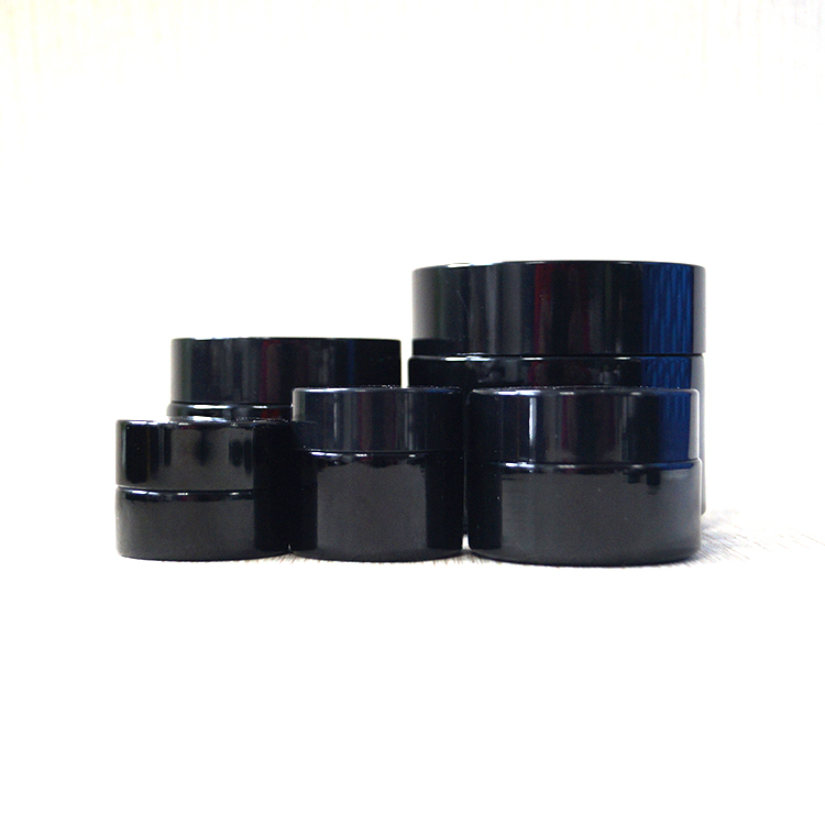 5g 10g 15g 20g 30g 50g 60g 100g beard balm container serum cream black glass jar with lids