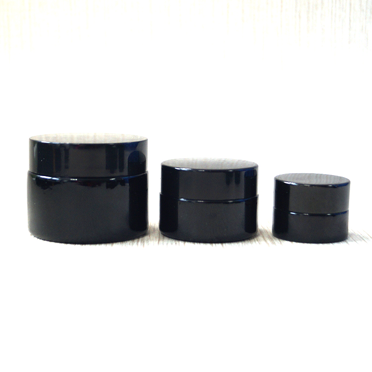 5g 10g 15g 20g 30g 50g 60g 100g beard balm container serum cream black glass jar with lids