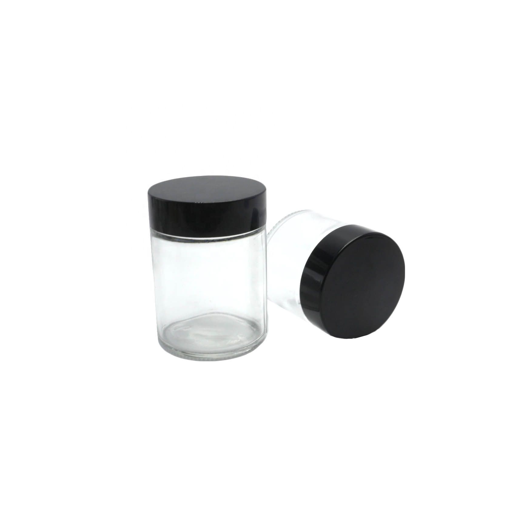 5g 10g 15g 20g 30g 50g 60g 100g clear cosmetic glass jar with silver lid luxury cosmetics jar glass container GJ-CC38