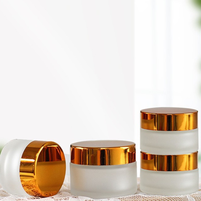 5g 10g 15g 20g 30g 50g 60g 100g cream cosmetic clear glass jar cosmetic containers cream jar with gold aluminum cap