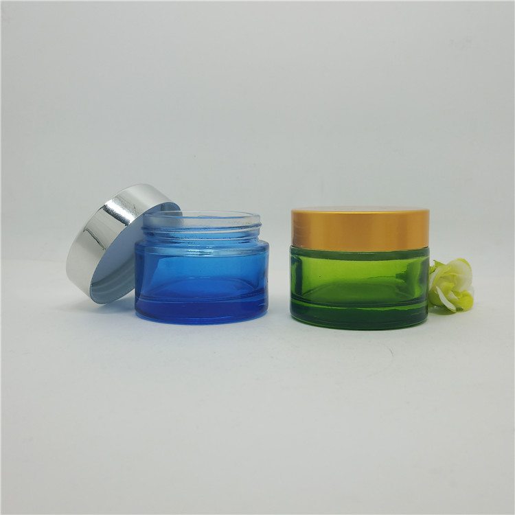 5g 10g 15g 20g 30g 50g 60g 80g 100g amber green blue clear black candle glass cosmetic cream jar with lid