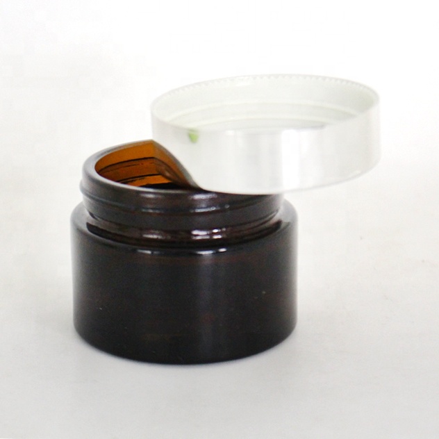 5g 10g 15g 20g 30g 50g Amber Clear Glass Jar Container Cosmetic Cream Lotion Powder with customized lids