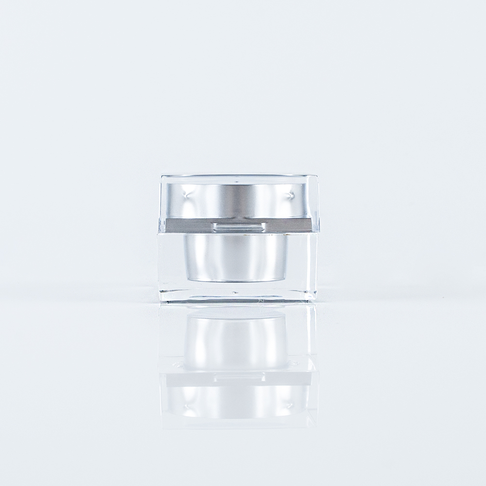 5g 10g 15g 20g 30g 50g Empty Small Plastic Acrylic Double Wall Square Cream Jar For Cosmetic Packaging
