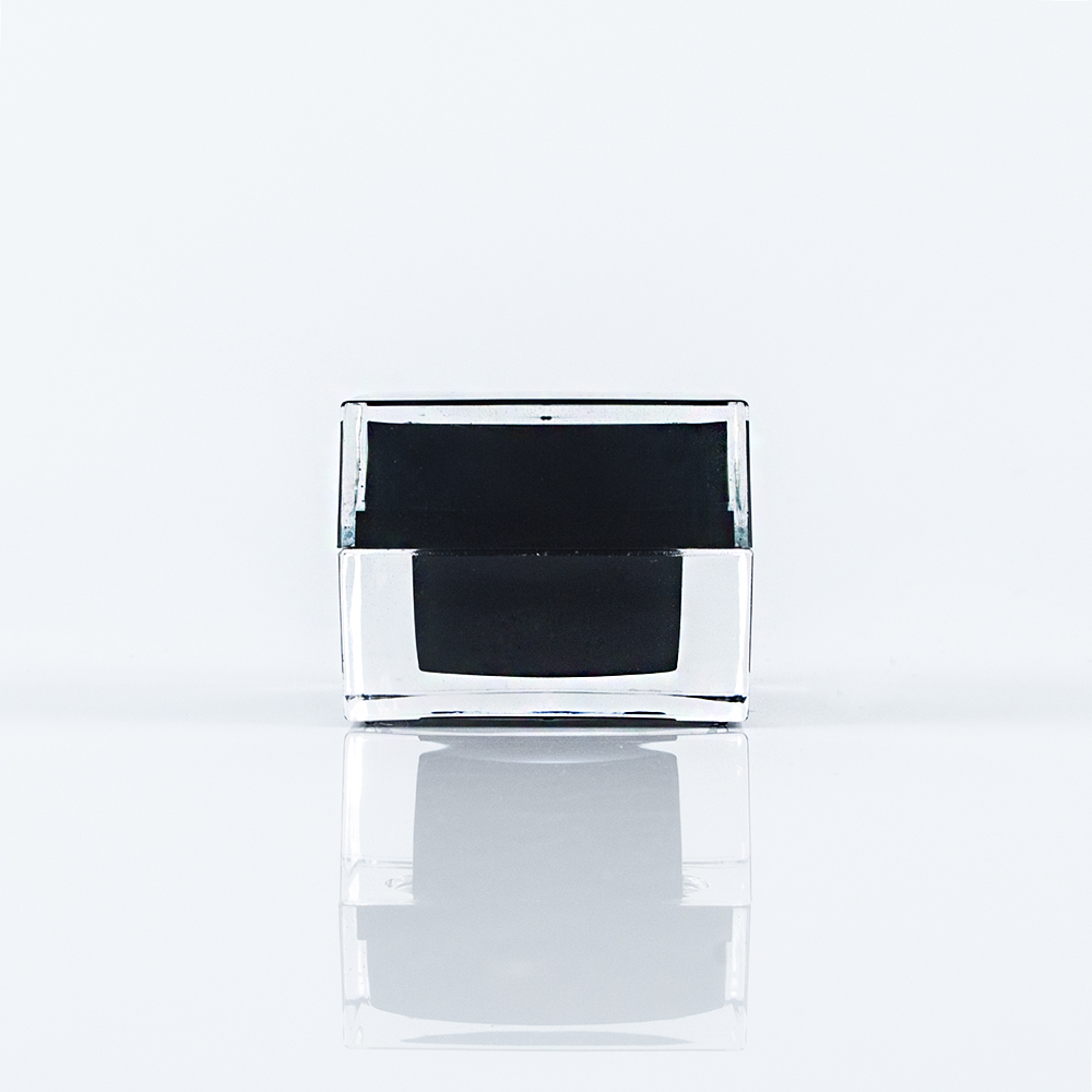 5g 10g 15g 20g 30g 50g Empty Small Plastic Acrylic Double Wall Square Cream Jar For Cosmetic Packaging