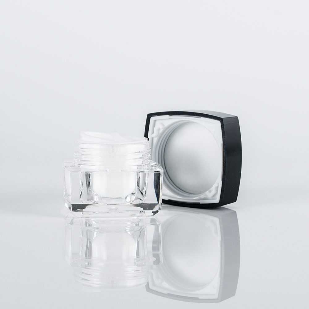 5g 10g 15g 20g 30g 50g Empty small plastic acrylic double wall square modern jars for glitter