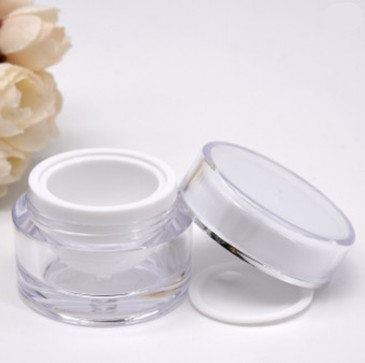 5g 10g 15g 20g 30g 50g Round Acrylic Jar White Gold Jar Container Empty Cream Jar