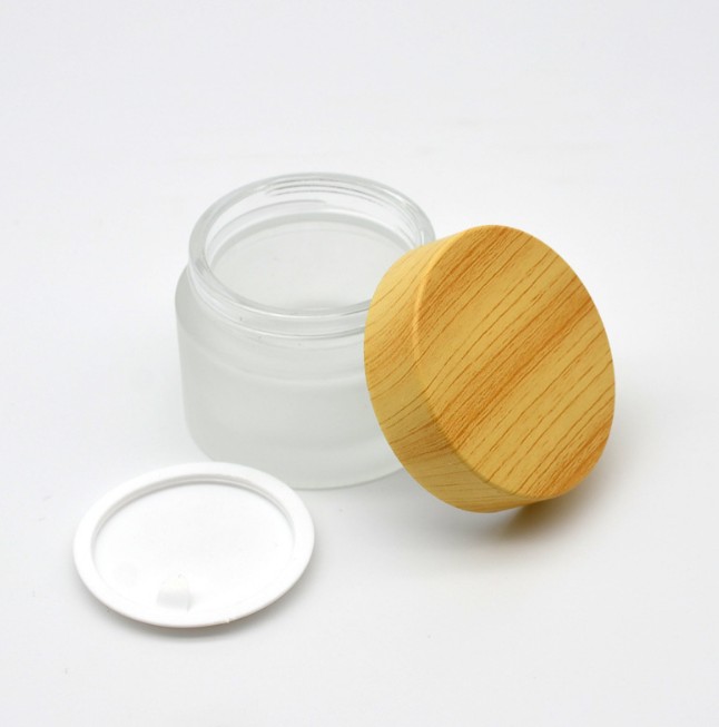 5g 10g 15g 20g 30g 50g amber clear bamboo glass cosmetic jar