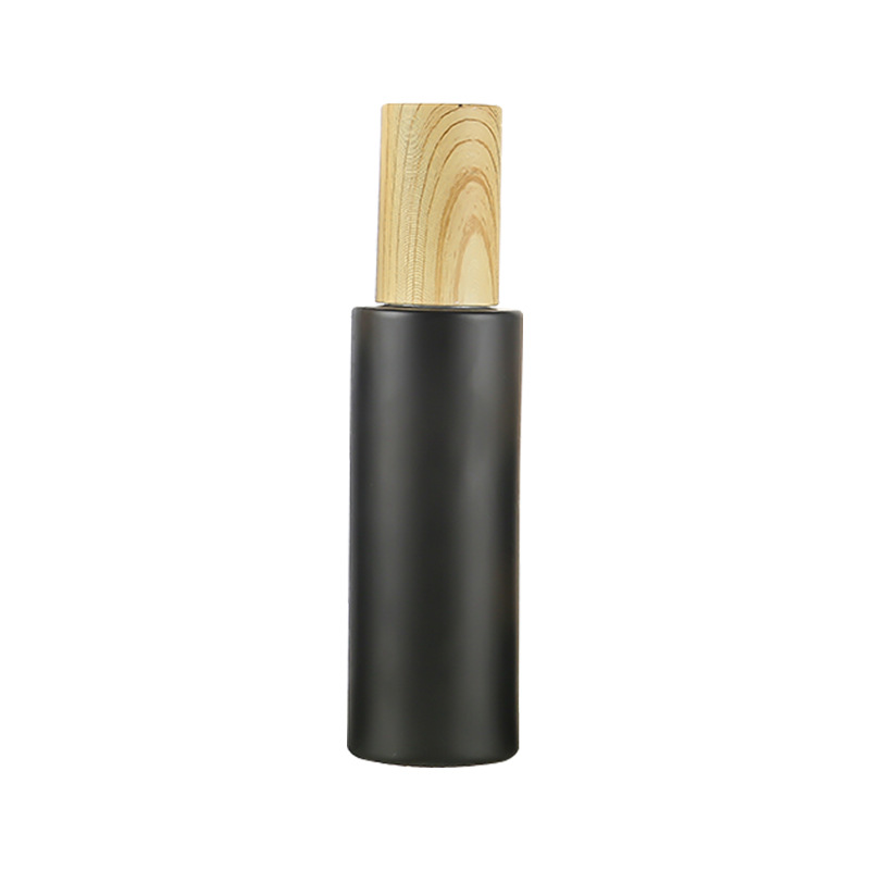 5g 10g 15g 20g 30g 50g black glass face cream jar with bamboo lid