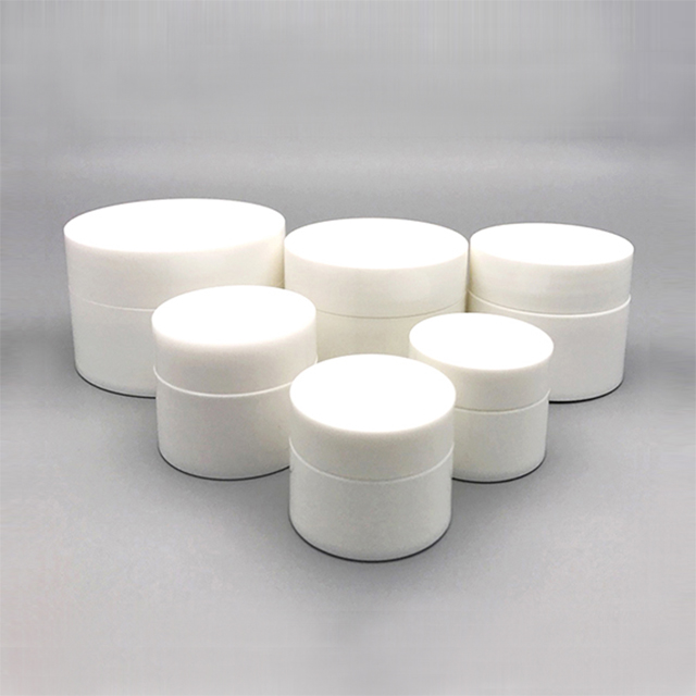 5g 10g 15g 20g 30g 50g white matte double layer PP cosmetic packaging face cream container empty plastic jar for face cream