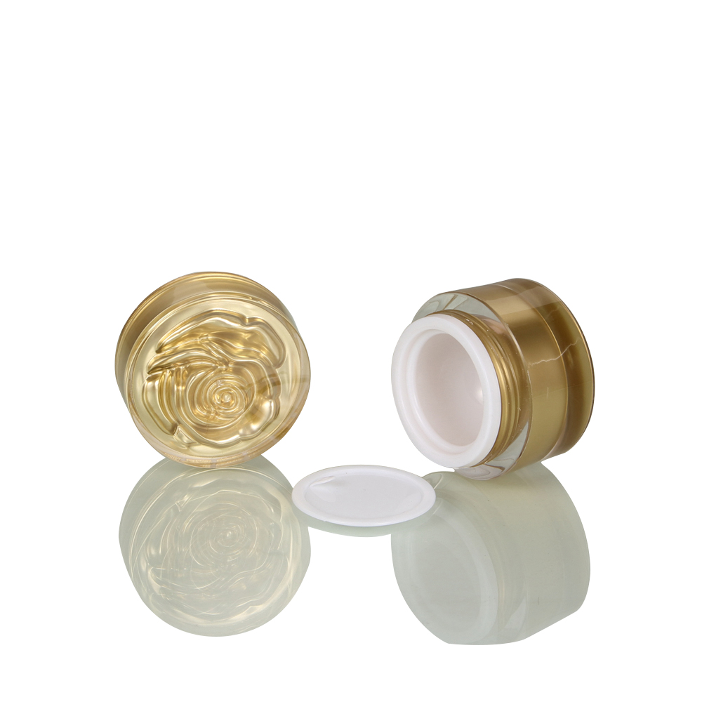 5g 10g 15g 20g 30g Fashion Rose Cover PS PP Acrylic Cosmetic Cream Jar