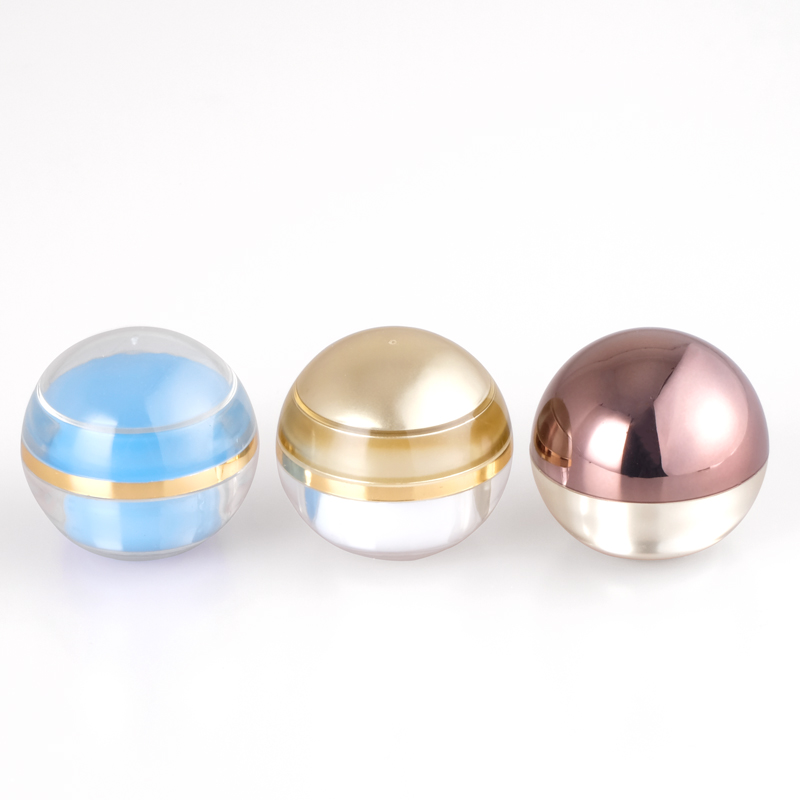 5g 10g 15g 20g 30g Round Ball shaped blue gold pink empty cosmetic  jars cream container lip balm container jar