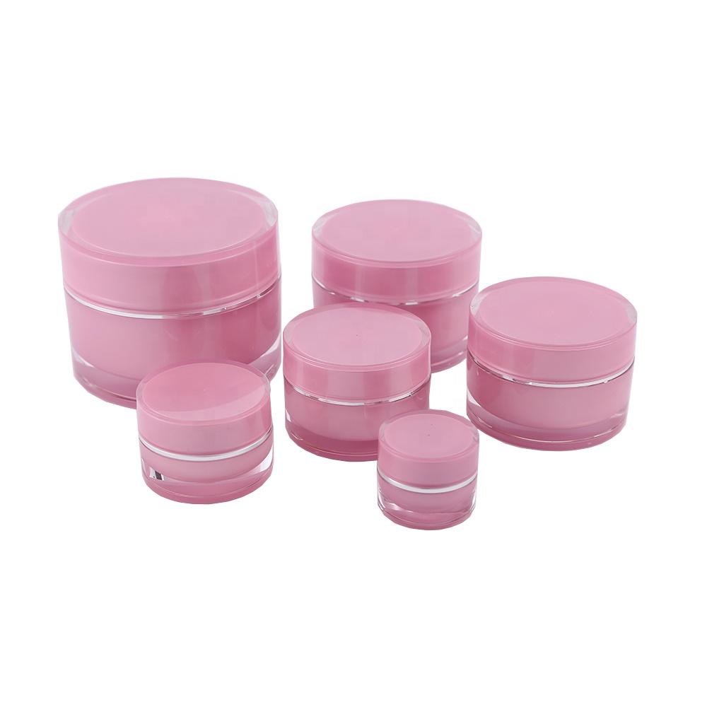 5g 10g 15g 30g 50g 100g 150g 200g Round Double Wall Luxury Skin Care Cosmetic Facial Cream Container Packaging Acrylic Jar