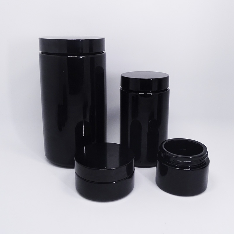 5g 10g 15g 30g 50g 100g 200g 250g 500g 1000g ultraviolet cosmetic bottles and jars uv glass