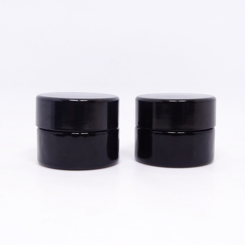 5g 10g 15g 30g 50g 100g 200g big mouth black ultraviolet glass jar black flat plastic cap cosmetic cream dark violet glass jar
