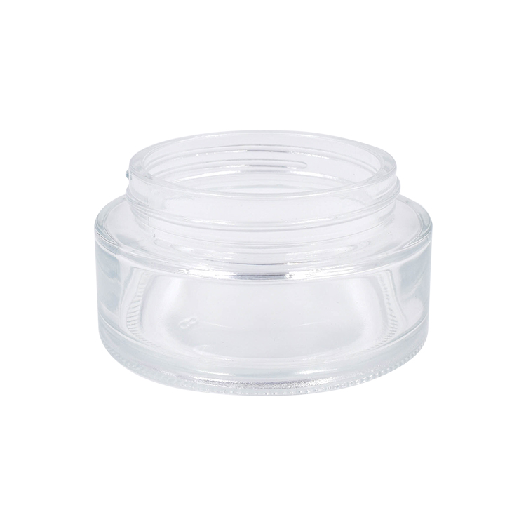 5g 10g 15g 30g 50g 100g 200g cosmetic transparent glass cream jar bamboo lid