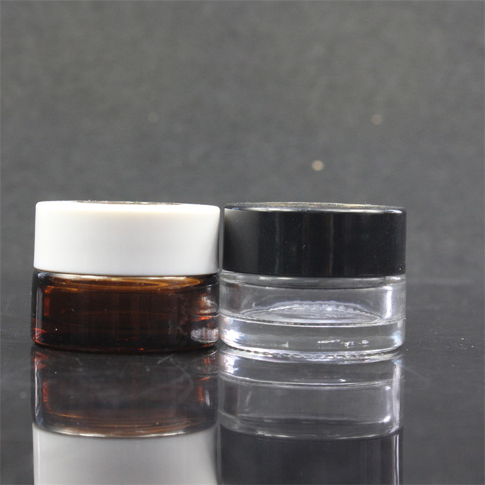 5g 10g 15g 30g 50g 100g black amber frosted cosmetic cream glass jar with lid