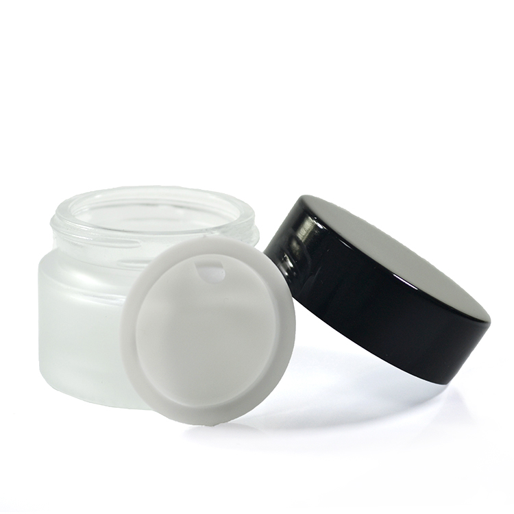 5g 10g 15g 30g 50g 100g black amber frosted cosmetic cream glass jar with lid