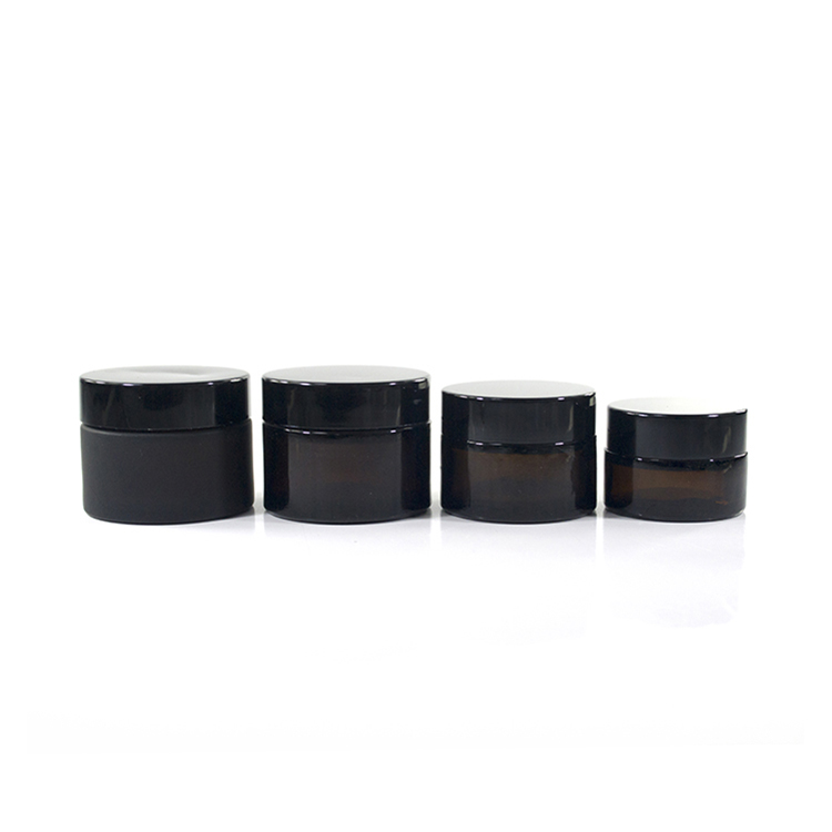 5g 10g 15g 30g 50g 100g black amber frosted cosmetic cream glass jar with lid