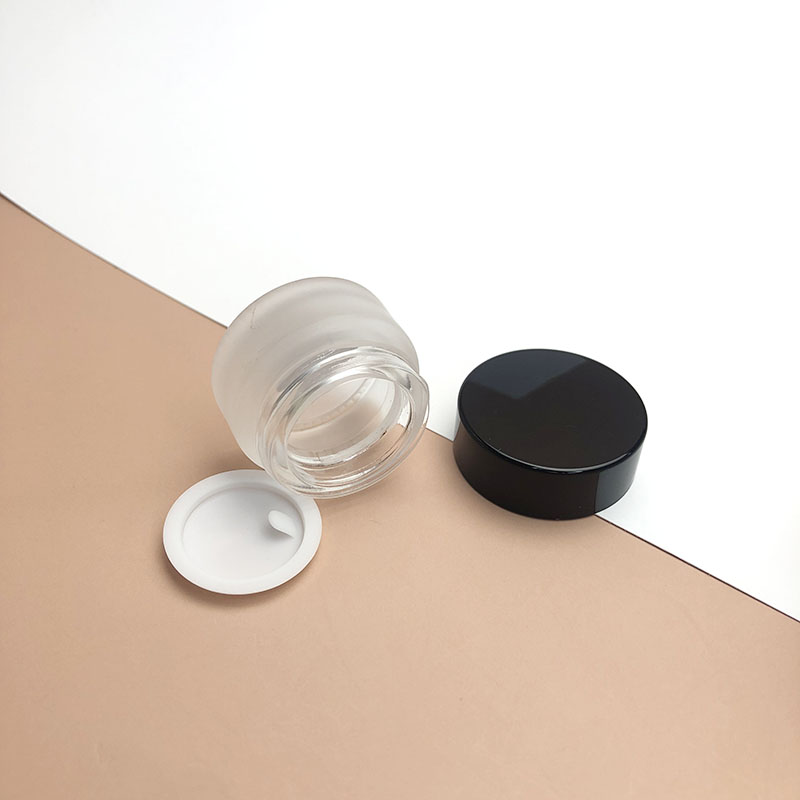 5g 10g 15g 30g 50g 100g black amber frosted cosmetic cream glass jar with lid