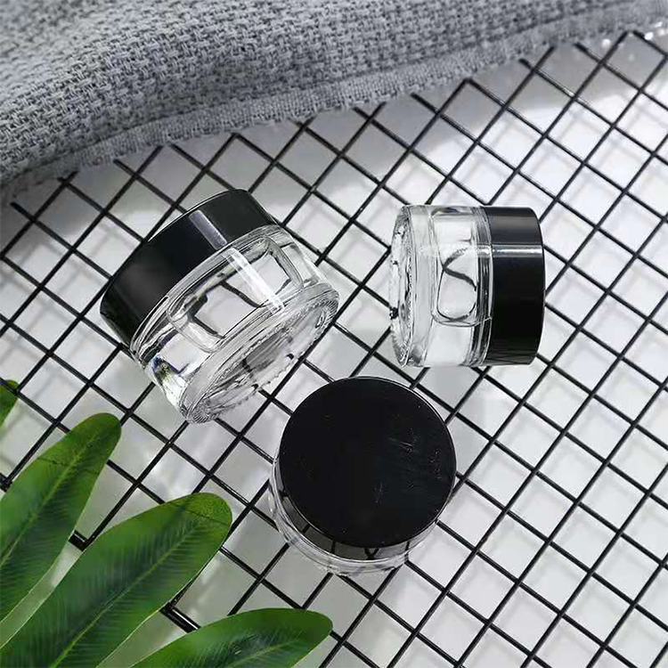 5g 10g 15g 30g 50g 100g clear amber frosted cosmetic cream glass jar with lid