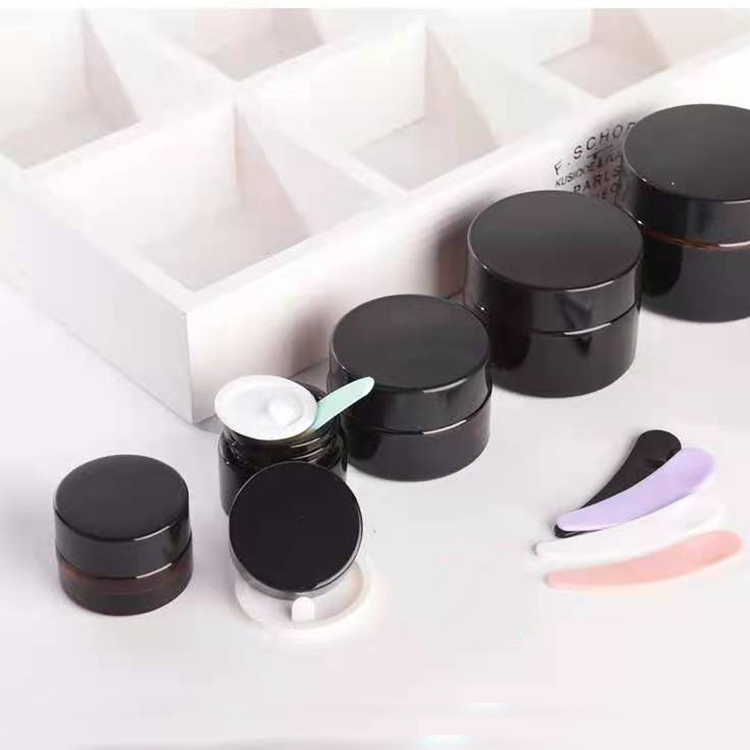 5g 10g 15g 30g 50g 100g clear amber frosted cosmetic cream glass jar with lid